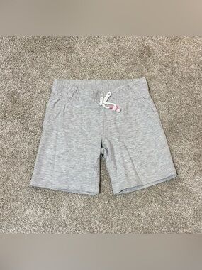 Girls Jumping Beans Light Gray Knit Drawstring Athletic Shorts Size 6